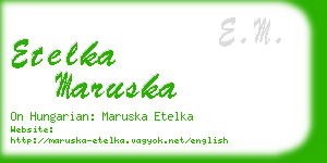 etelka maruska business card